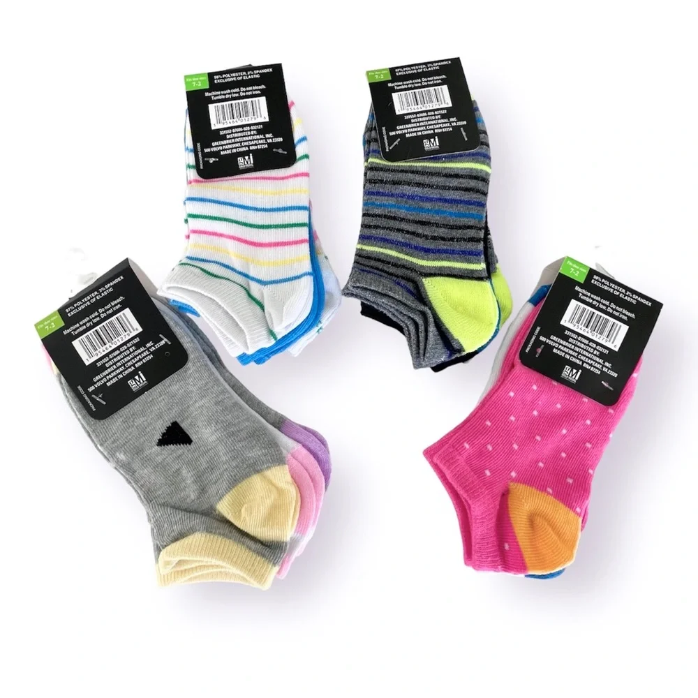 Beverly Hills Polo Club 4 Pack of 3 Girl 12 Pairs Ankle Socks Low Cut Stretch